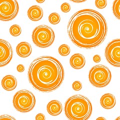 Image showing Bright orange grunge seamless pattern