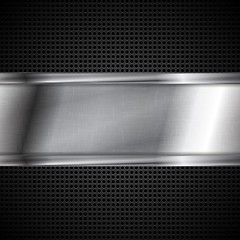 Image showing Abstract tech metallic background