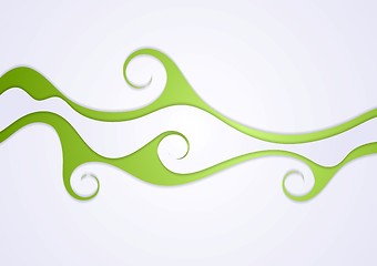 Image showing Bright elegant swirl wavy pattern