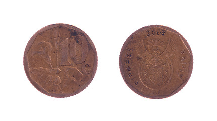 Image showing 10 cent piece, South Africa