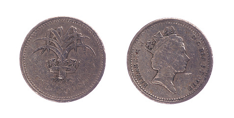 Image showing One british pound coin 