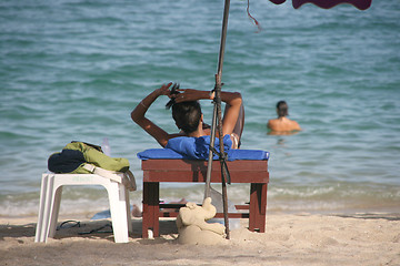 Image showing woman on the beach