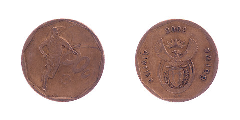 Image showing 50 South african rand cents coin 