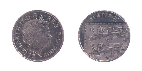 Image showing Ten Pence coin