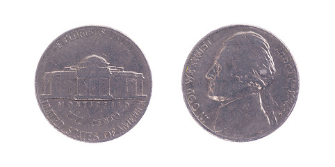 Image showing The Thomas Jefferson head Nickel