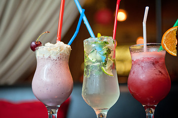 Image showing three healthy nonalcoholic cocktails