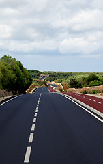 Image showing Asphalt Winding Road