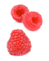 Image showing Three Raspberries