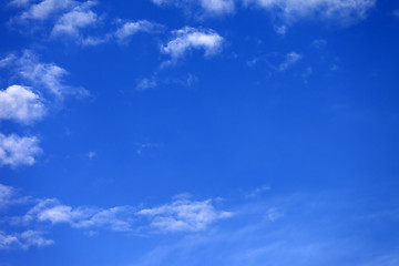 Image showing Beautiful blue sky with clouds