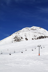 Image showing Ski resort at nice winter day