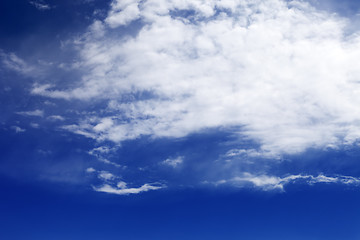 Image showing Beautiful blue sky with clouds