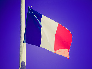 Image showing Retro look French Flag