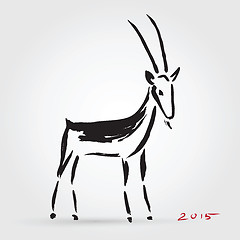 Image showing Goat 2015, New year Symbol.