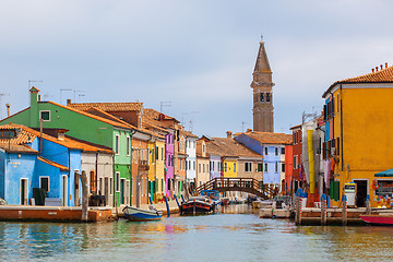 Image showing Color houses on Burano island near Venice