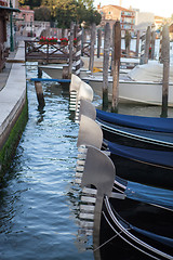 Image showing Gondolas on Grand Canal in Venice