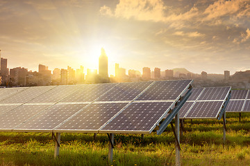 Image showing solar panels under sky