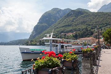 Image showing Promenade in Menaggio on Como lake