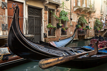 Image showing Gondolas in Venice