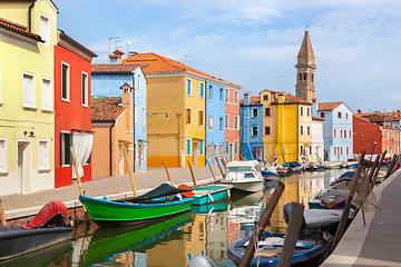 Image showing Color houses on Burano island near Venice