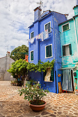 Image showing Color houses on Burano island near Venice