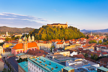 Image showing Panorama of Ljubljana, Slovenia, Europe.