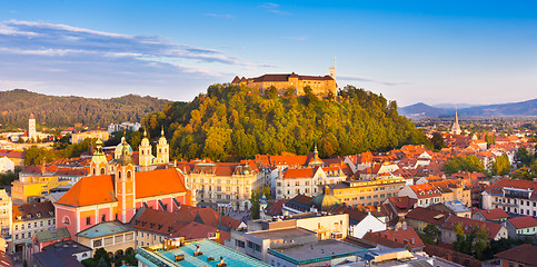 Image showing Panorama of Ljubljana, Slovenia, Europe.