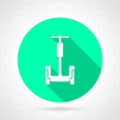 Image showing Circle green vector icon for alternative transport for office.