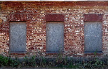 Image showing red brick wall texture