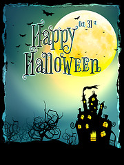 Image showing Halloween Background with haunted house. EPS 10