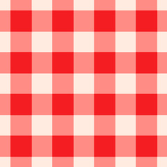 Image showing Red Gingham Pattern Seamlessly Tileable