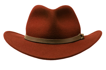 Image showing Red Felt Adirondack Hat