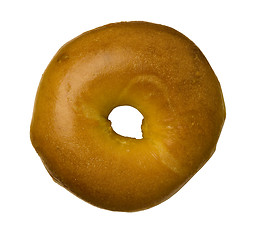 Image showing Egg Bagel Against White