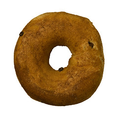 Image showing Cinnamon Raisin Bagel Against White Background