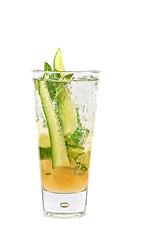 Image showing cocktail with cucumber