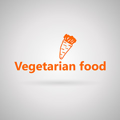Image showing Vector illustration with icon for vegetarian food.