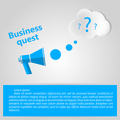 Image showing Flat vector illustration for Business quest