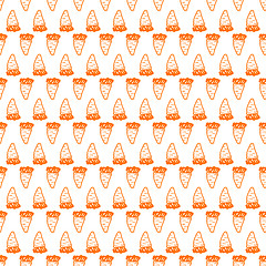 Image showing Vector background for vegetarian food. Carrot.
