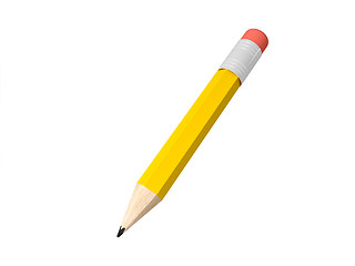 Image showing Pencil isolated on white background.