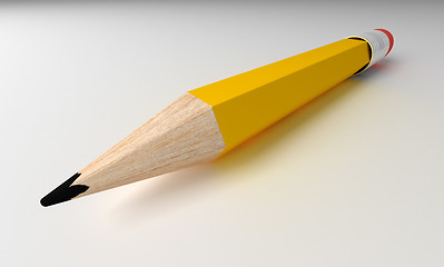 Image showing Pencil isolated on grey background.