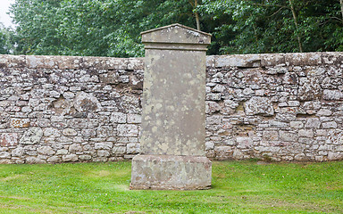 Image showing Very old gravestone in the cemetery