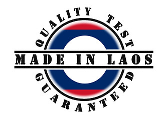 Image showing Quality test guaranteed stamp 