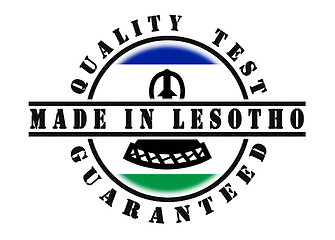 Image showing Quality test guaranteed stamp 