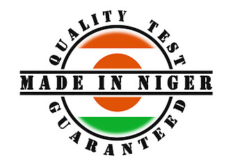 Image showing Quality test guaranteed stamp 