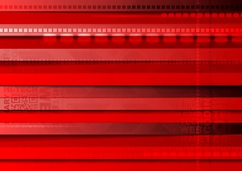 Image showing Bright red tech vector background