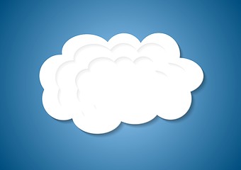 Image showing Abstract white cloud background