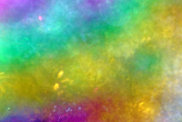 Image showing Bright colorful blurred bokeh as abstract background