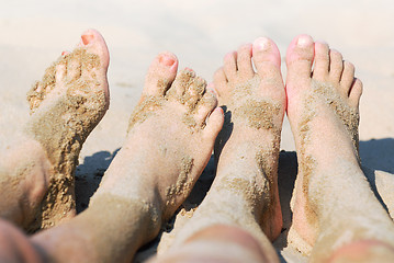 Image showing Sandy feet