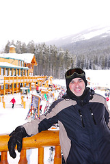 Image showing Happy skier