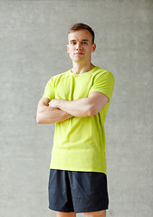 Image showing smiling man in gym