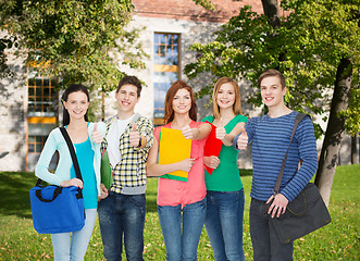 Image showing group of smiling students standing